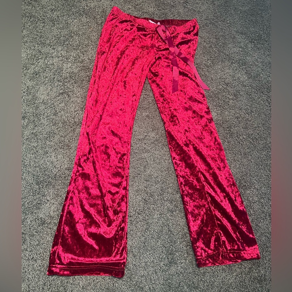 Kathy Ireland Dark Red Velvet Sleep Pants 💋